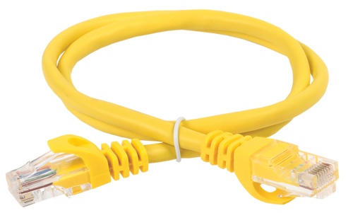 ITK Коммутационный шнур (патч-корд) кат.5E UTP PVC 10м желтый | код PC05-C5EU-10M | IEK